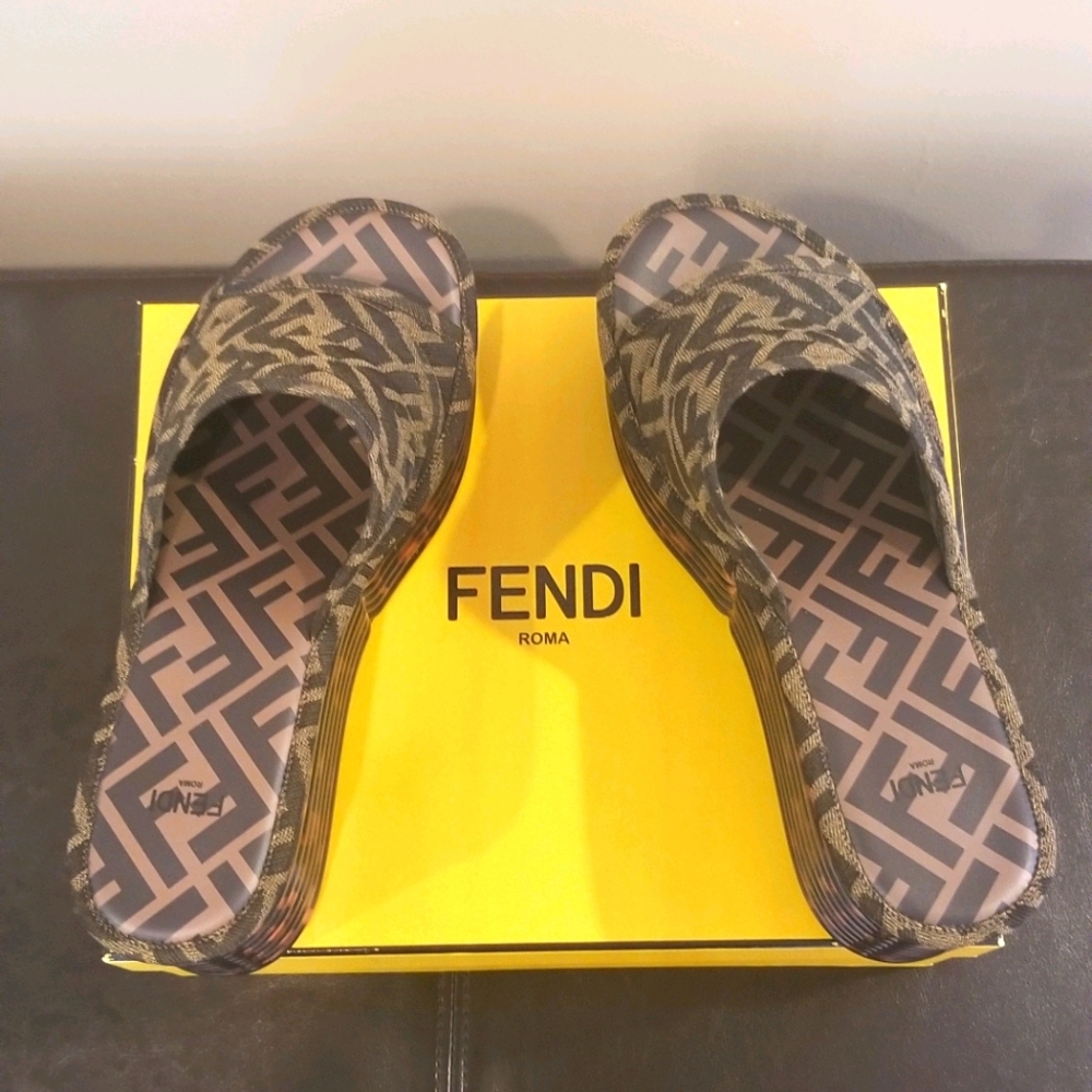 Fendi Platform Wedge Sandals View 5